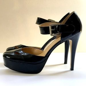 Nine West Black Patent Stiletto Mary Janes SZ 10.5